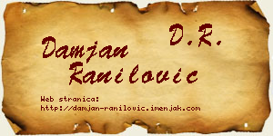 Damjan Ranilović vizit kartica